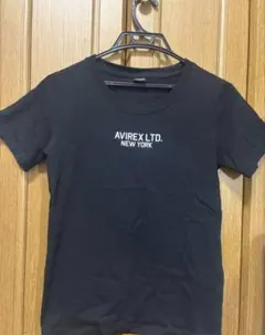 AVIREX アヴィレックス Tシャツ ブラック ロゴT 半袖 フリーサイズ