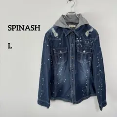 SPINASH フード付きデニムジャケット L d011 d011