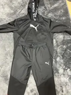 PUMA フード付き ブラック上下セット
