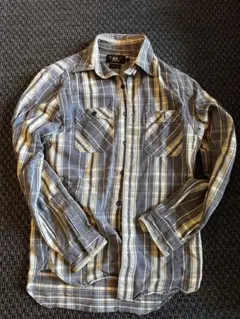 【美品】RRL コットンチェックシャツ S　チンスト　ユニオンチケット 美品】RRL コットンチェックシャツ S チンスト ユニオンチケット