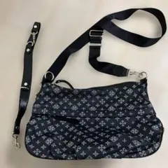 SAVOY サボイ トートバッグ ポーチ付き モノグラム ネイビー ピンク 