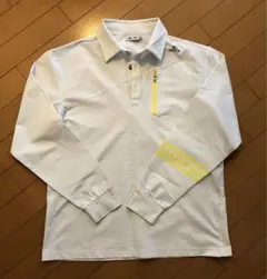 あ*り様 ゴルフ　メンズ　長袖ポロシャツ　アディダス ホワイト　Mサイズ　adi