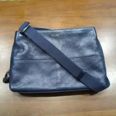 ultima TOKYO 2way レザーショルダーバッグ ネイビー