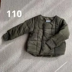 【OCEAN&GROUND】キルティングジャケット　ダウン　カーキ　110㎝