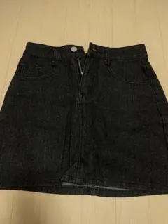 ミニスカート　タイト　デニム　黒