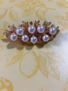 バレッタ パール ゴールド ヘア アクセサリー まとめ 髪 ハーフ　式