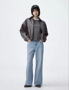 ＧＵ⭐︎バギーフレアジーンズ⭐︎BLUE⭐︎XL⭐︎完売品のサムネイル