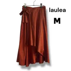 laulea ラップ風フレアスカート テラコッタ M 美シルエットのサムネイル