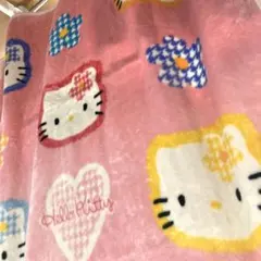 希少 昔のキティちゃん SANRIO ハローキティ毛布 ブランケット 当時物