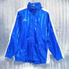 ディアドラ　DIADORA ウインドブレーカー　光沢ブルー✕ホワイト　M