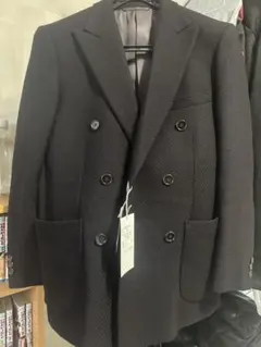 良品】S/DOUBLE エスダブル 両Vラグランスウェット ダークネイビー M 