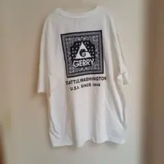 GERRY バンダナバックプリント Tシャツ ホワイト　LL　ステッカー付きのサムネイル