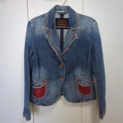 PaulSmith ポールスミス デニムジャケット 赤パイピング 38 総柄裏地 