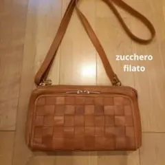 ＊ハコニワ様専用＊zucchero filato レザー編み込みショルダーバック