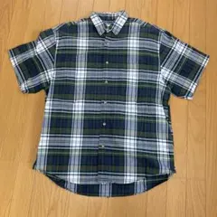 90s エディーバウアー 半袖 チェック Mサイズ　古着