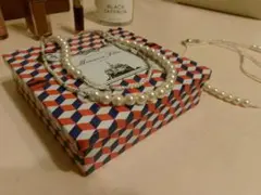 【一点もの】パールビーズチョーカー ネックレス 二連 ビーズ 韓国 ハンドメイド