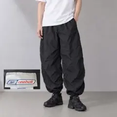 00s Reebok リーボック シャカシャカ バルーンパンツ ブラック L