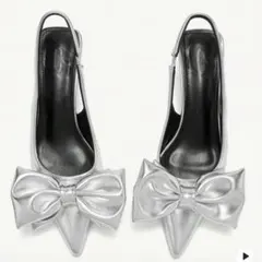 パンプス　シルバー　レディース　22.5