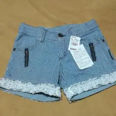 新品未使用タグ付き　デニムショートパンツ130