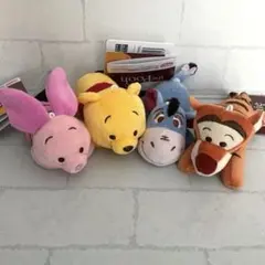 くまのプーさん 赤いほっぺ 寝そべりマスコット 4種セット