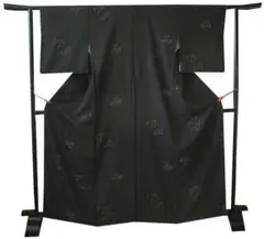 ★美品 お洒落な 縮緬地 小紋（正絹）未使用＜KK1092＞★