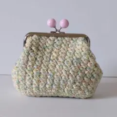 ハンドメイド かぎ針編み がま口 ポーチのサムネイル