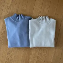 G Uハイネックニット2色セット（サイズ違い）