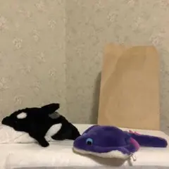 美品　可愛い海の生き物　鯨？エイ？