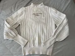 【ジャンク品】メゾピアノJr.　オフホワイトタートルネックニット　Ｍサイズ