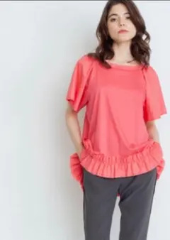 LANVIN en bleu★フリルヘムカットソー　38