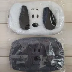 スヌーピーもこもこスクエアポーチ