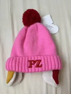 新品タグ付き Pz ミミツキニットキャップ ピンク　50