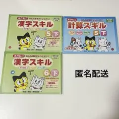 あかねこ　計算スキル・漢字スキル 3冊セット 小学校 ドリル　漢字練習帳　高学年