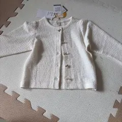 après les cours ホワイト UVカットカーディガン 90cm