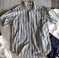 TOMMY HILFIGER ストライプ 半袖シャツ Lサイズのサムネイル