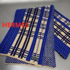 美品　HERMES エルメス　マフラー　カシミヤ　牛タグ　ユニセックスのサムネイル