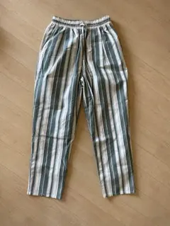 ストライプ柄ウエストゴムパンツ