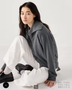 ブラッシュドジャージープルオーバー M