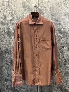 ポールスミス 長袖シャツ Paul Smith シャツ 茶系 L コットン100