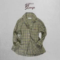 ⁠【美品】POLO ポロ　クラシカル　ユニセックス　チェック　ブラウスのサムネイル