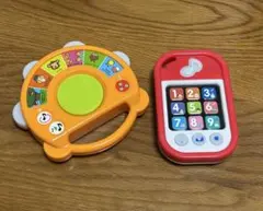 タンバリンとスマホのおもちゃセットのサムネイル