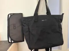 アニエスベー ロゴ ペアレンツバッグ マザーズバッグ 2wayリュック