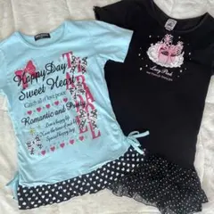 150cm 女の子 2枚セット Tシャツ&チュニック まとめ売り