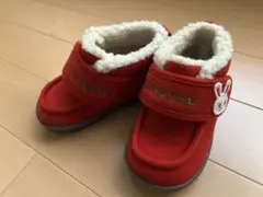 ミキハウス 赤いベビーシューズ