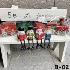 くるみ割り人形　クリスマス機関車　クリスマス　置物　B-02