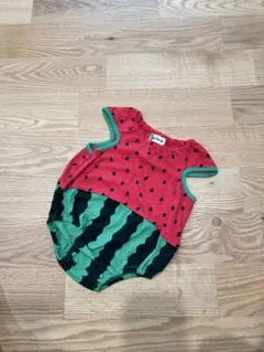 スイカ柄ロンパース 80cm