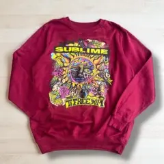 SUBLIME サブライム バンド スウェット M 赤 ロック 海外 古着 薄手
