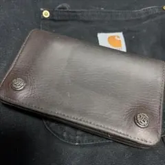 CHROME HEARTS 二つ折り財布 ブラウン レザーウォレット　ビンテージのサムネイル