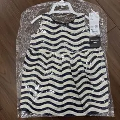 値下げユニクロ　marimekko ストライプ ワンピース 80