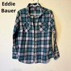 Eddie Bauer エディーバウアー 長袖シャツ XS ターコイズ・チェックのサムネイル